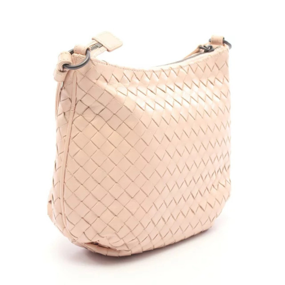 Bottega Veneta Leather Pink Intrecciato Shoulder Bag Pink